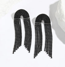 Statement Rhinestone Chain Earrings