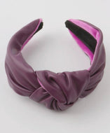 Berry Leather Headband