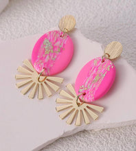 Hot Pink Clay Earrings