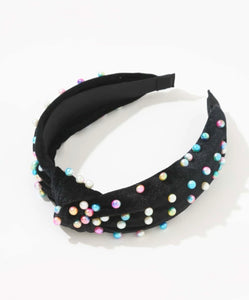 Kid’s Velvet Pearl Knot Headbands no