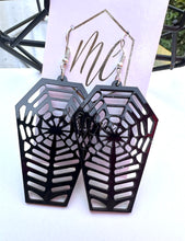 Halloween Coffin Tombstone Earrings