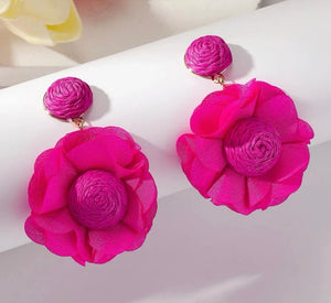 Flower Rattan Earrings