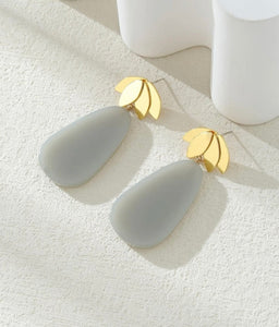 Gray Drop Dangle Earrings
