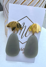 Gray Drop Dangle Earrings