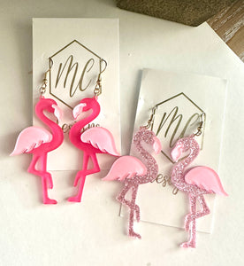 Flamingo Acrylic Earrings