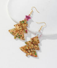 Glitter Christmas Tree Earrings