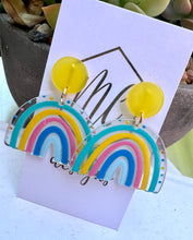 New Rainbow Acrylic Earrings