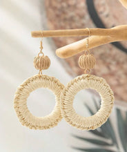 Rattan Circle Earrings