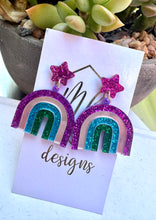 New Rainbow Acrylic Earrings