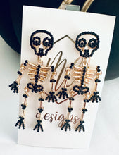 Fun Dangle Skeleton Halloween Earrings