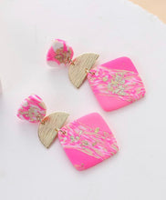 Hot Pink Clay Earrings