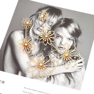 Extra Statement Flower Earrings