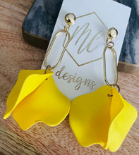 Flower petal statement earrings