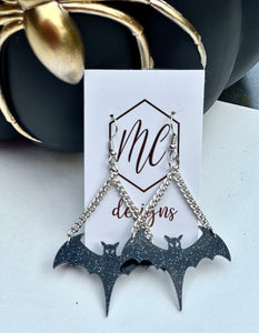 Acrylic Bat Earrings Halloween