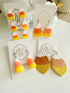 Candy Corn Halloween Earrings