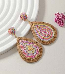 Rattan Vacay Braided Drop Earrings