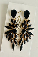 Black Stone Earrings Elegant