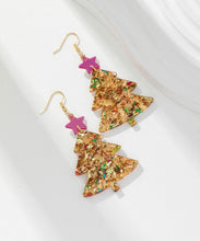 Glitter Christmas Tree Earrings