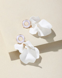 Matte Flower Petal Earrings