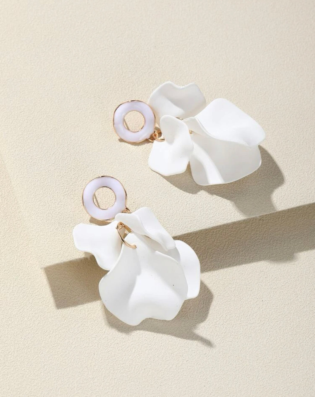 Matte Flower Petal Earrings