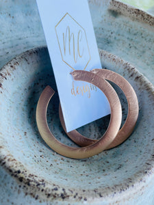 Large Thick Flat Hoops