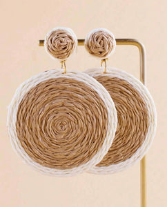 Rattan Circle Earrings