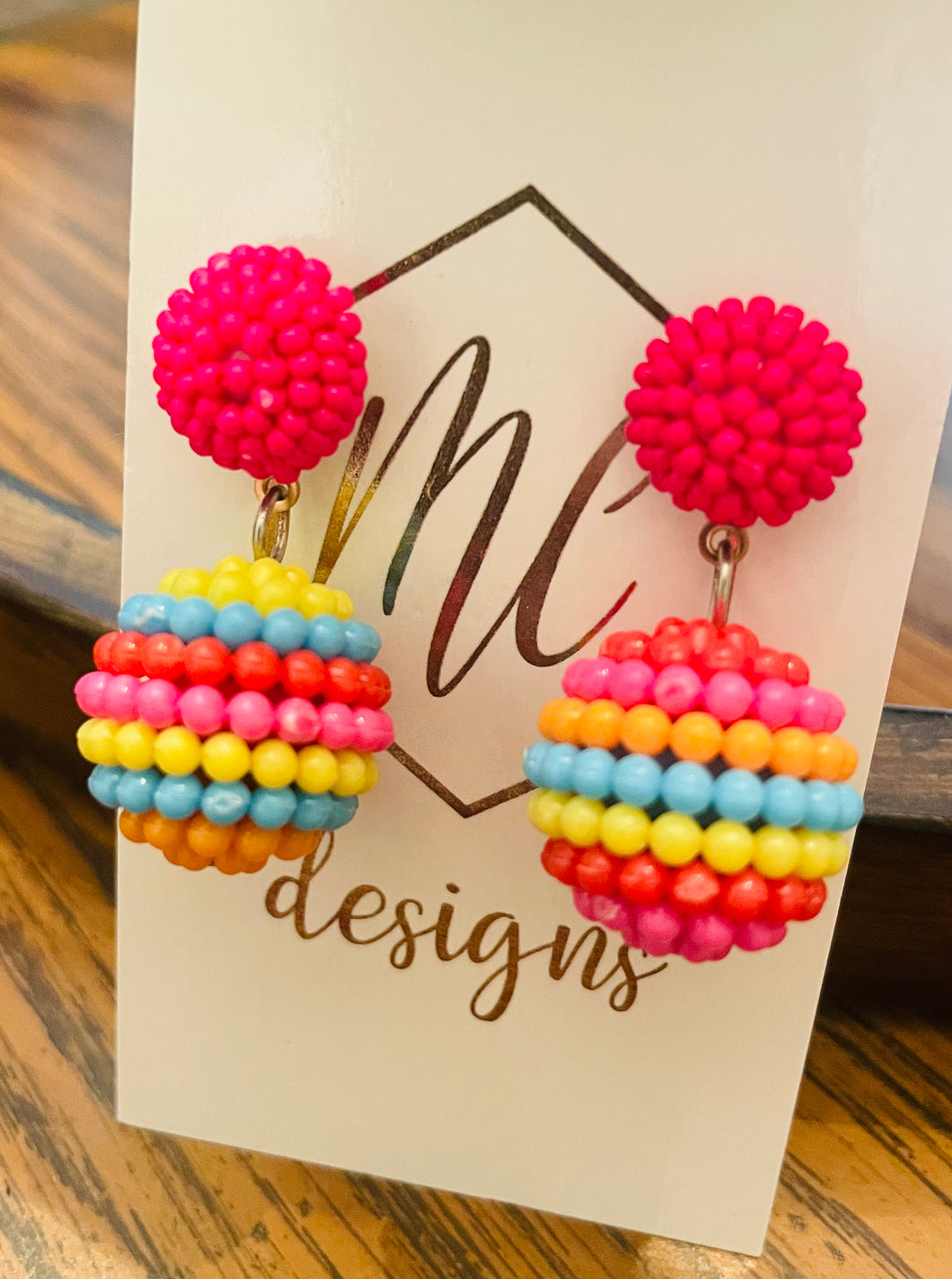 Fiesta Colorful Beaded Earrings