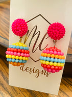 Fiesta Colorful Beaded Earrings