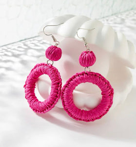 Rattan Circle Earrings