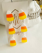 Candy Corn Halloween Earrings