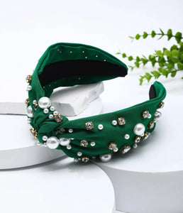 Jewel Pearl Knot Headbands