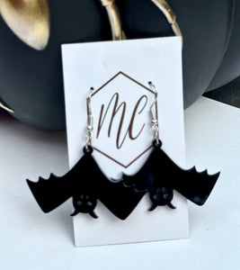 Acrylic Bat Earrings Halloween