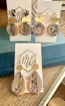 Neutral and Navy Clay Earrings