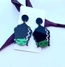 Frankenstein and His Wife Halloween Earrings