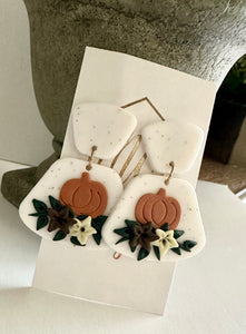 Assorted Pumpkin Thanksgiving Clay Earrings Fall