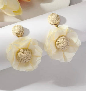 Flower Rattan Earrings