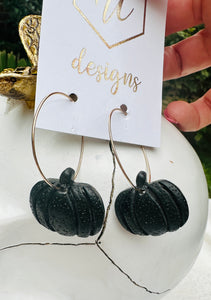 Pumpkin Hoop Earrings