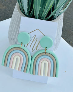 Rainbow Clay Earrings