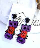 BOO Pumpkin Star Earrings