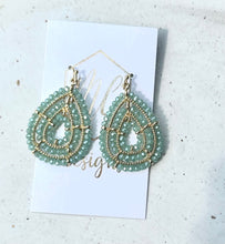 Beaded Double Teardrop Earrings