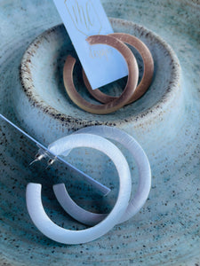 Large Thick Flat Hoops