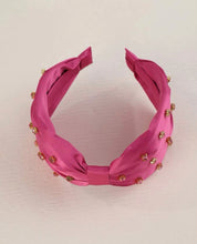 Pink Wide Jeweled Headbands