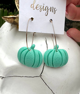 Pumpkin Hoop Earrings