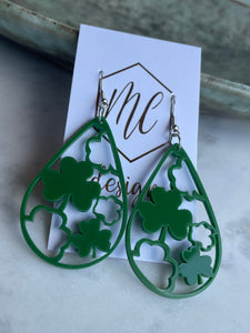 Clover teardrop earrings