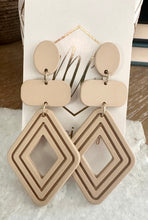 Geometric Tiered Clay Earrings