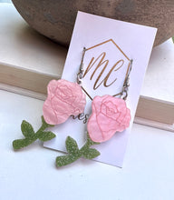 Glitter Rose Earrings