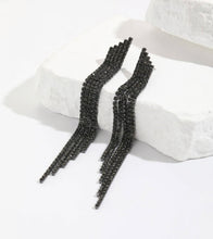Statement Rhinestone Chain Earrings