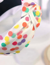 Colorful Polka Dot Print Knot Headband
