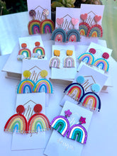 New Rainbow Acrylic Earrings