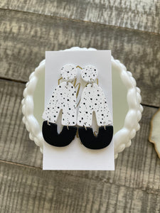 Black and White Earrings